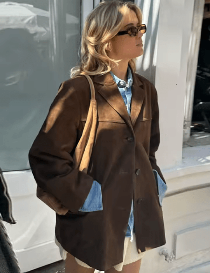 Women Vintage Suede Jackets Jacket