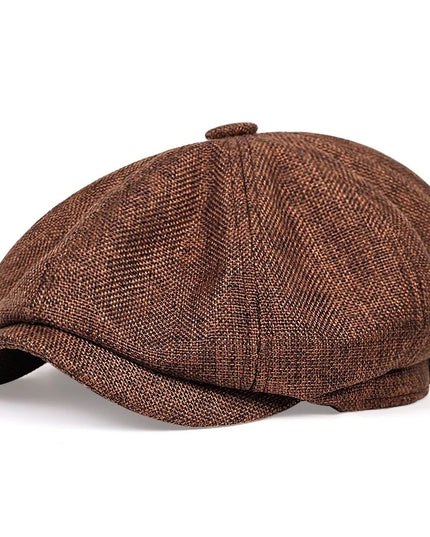Unisex Casual Newsboy Hats brown One Size Hats