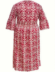 Ruth™ | Casual V-Neck Printed Dress Dresses