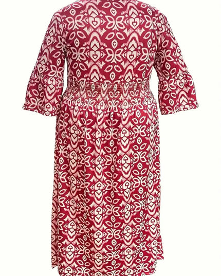 Ruth™ | Casual V-Neck Printed Dress Dresses