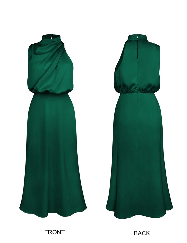 Imelda Satin Halter Evening Dress Dress