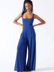 Women's High‑Waist Wide‑Leg Sleeveless Jumpsuit Jumpsuit