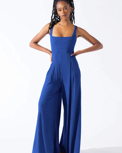Women's High‑Waist Wide‑Leg Sleeveless Jumpsuit Jumpsuit
