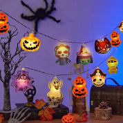 Spooky Pumpkin & Ghost LED String Lights Halloween Decorations
