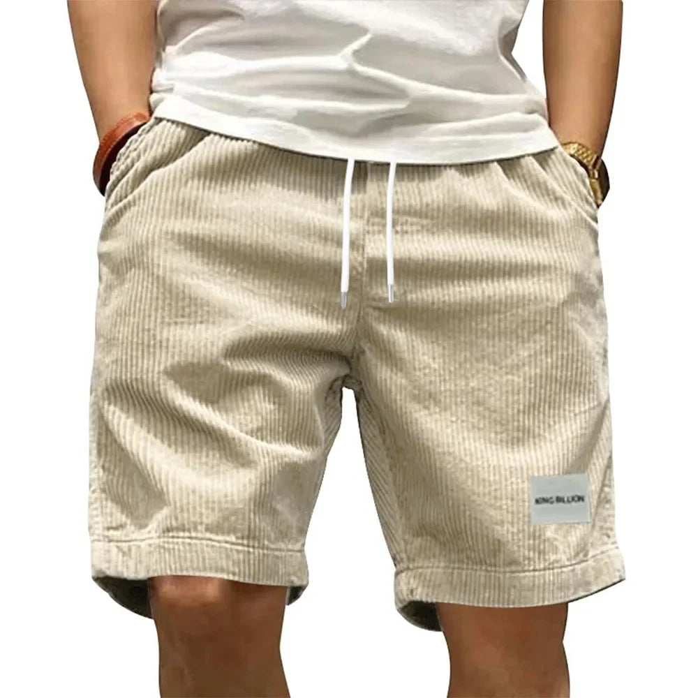 Vintage Corduroy Cargo Shorts Beige Shorts