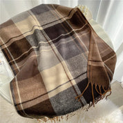 Whisper Plaid Scarf – Ultra-Soft Cashmere Blend Wrap Women's Clothing