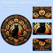 Black Cat Moonlight Window Suncatcher Halloween Decorations