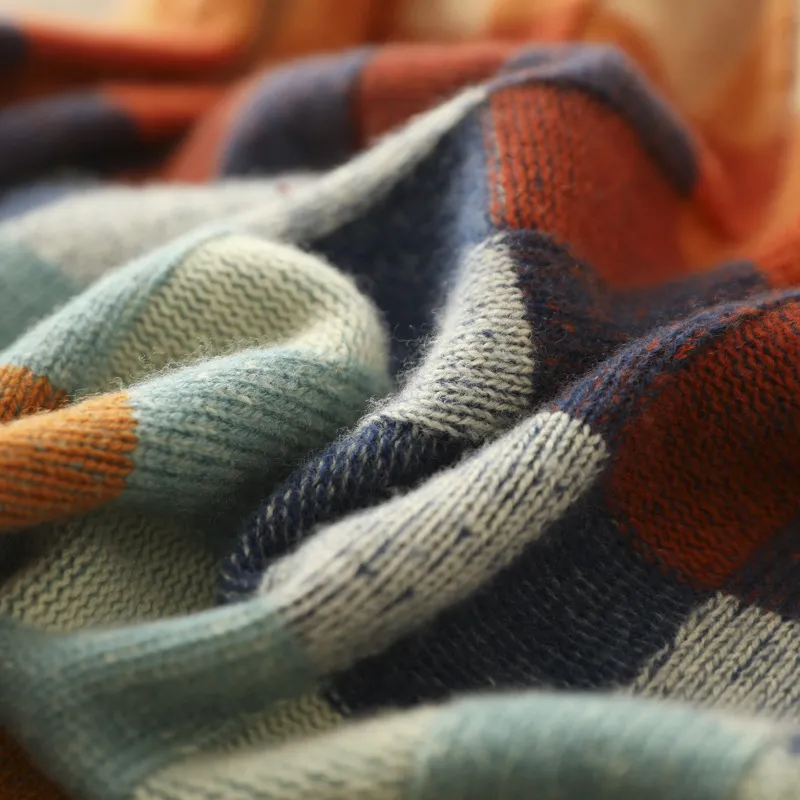 Mabel Cashmere Patchwork Turtleneck Sweater Sweater