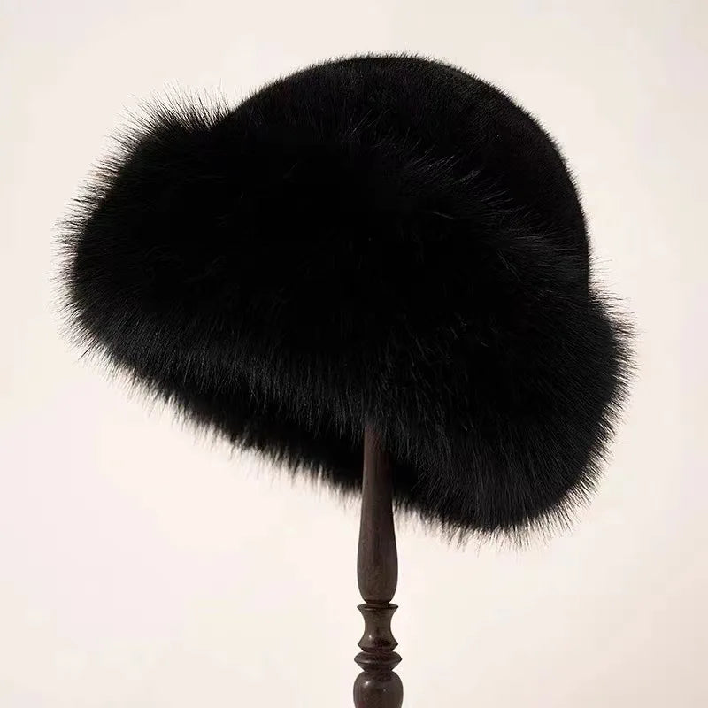 Eleganza Fiorentina Fur Hat Black Hats