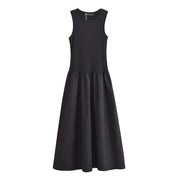 Sleeveless Elegant Maxi Dress black Dresses