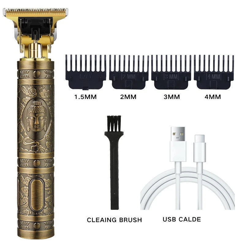 USB Cordless Beard & Hair Trimmer – Pro Kit ABS Buddha Men's Accessories
