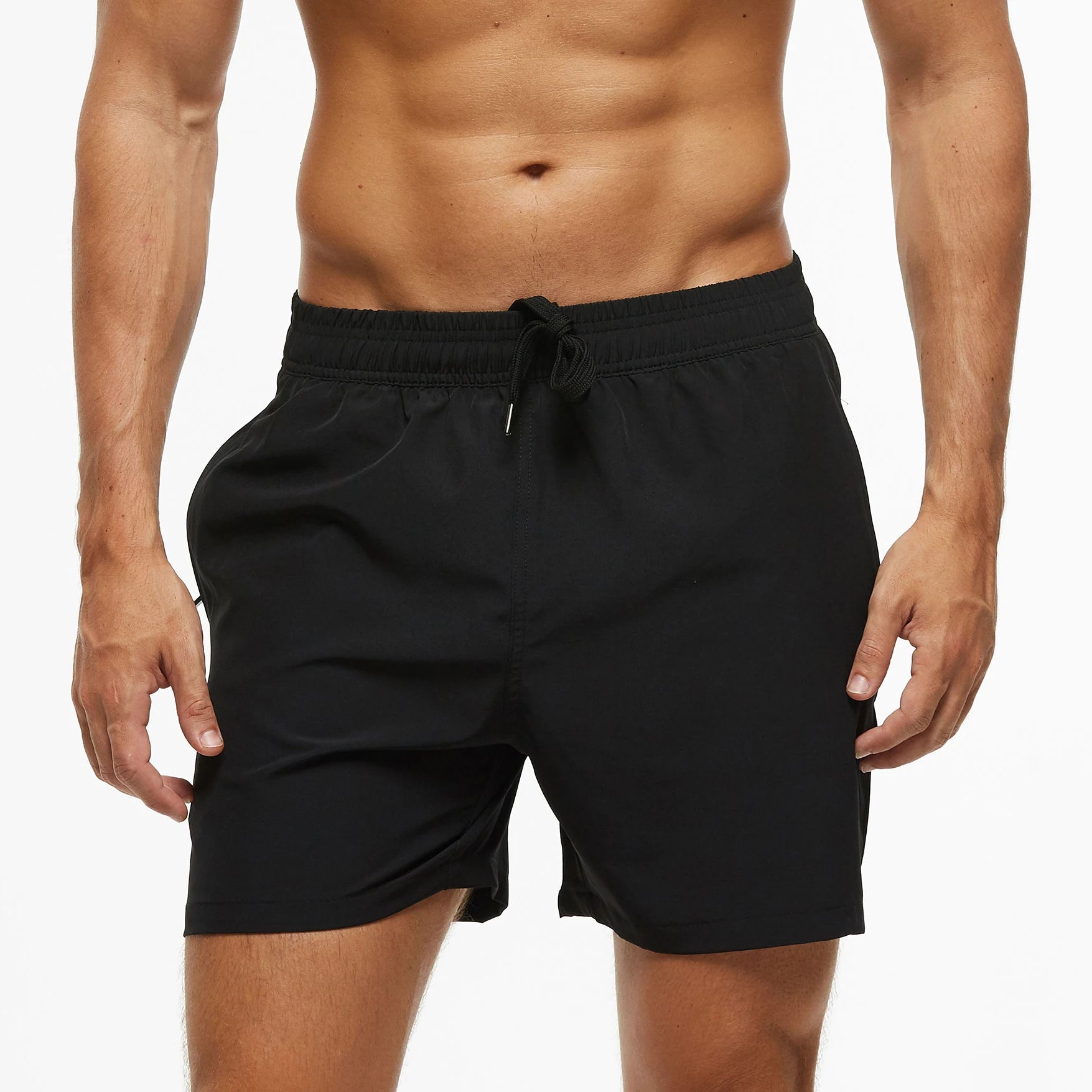 Men's Quick-Dry Swim Trunks with Zipper Pockets Shorts