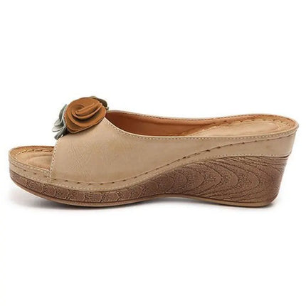 Naomi™ | Comfortable Leather Summer Sandals Apricot Shoes & Sandals