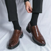 Henry™ - Stylish Vegan Leather Shoes Brown