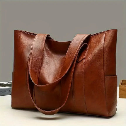 Vintage Large Capacity Vegan Tote Bag Coffee Tote Bags