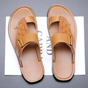 Ashmere Leather Sandals – Textured Premium Leather Slides Sandals