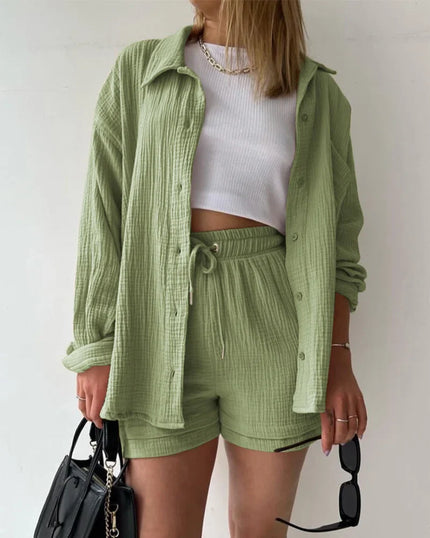 Carmen™ | Casual Cotton Set for Women Light Green