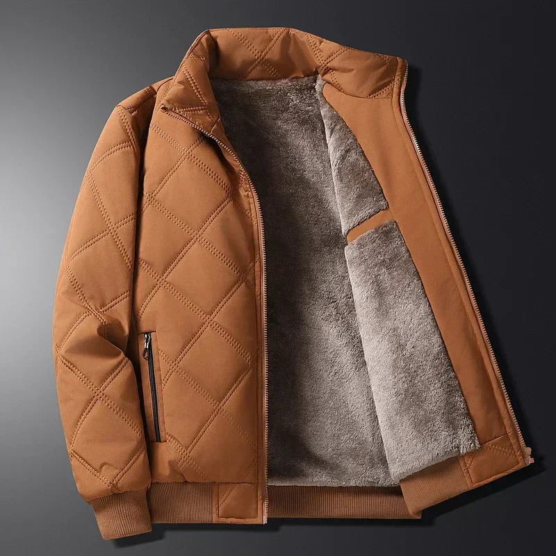 Elegant Winter Coat for Men Brown Winter Coat