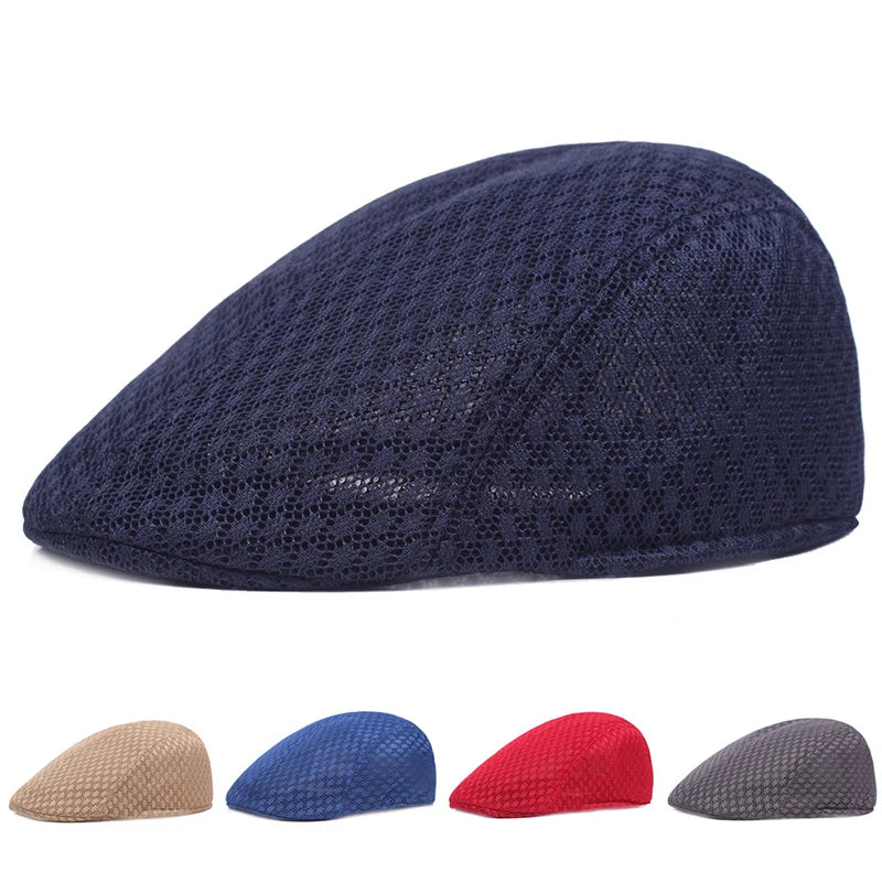 Breathable Mesh Newsboy Cap Hats