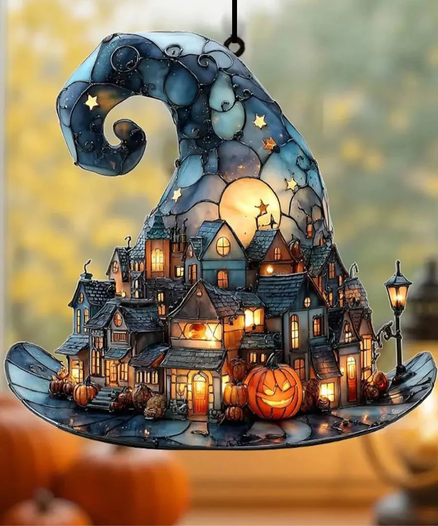 Spooky Witch Hat Halloween Hanging Ornament Halloween Decorations