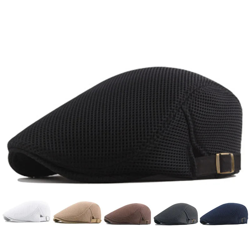 Breathable Summer Mesh Newsboy Cap Hats