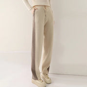 Plush Wool Pants – Wide-Leg Cozy Wool Trousers Women Pants