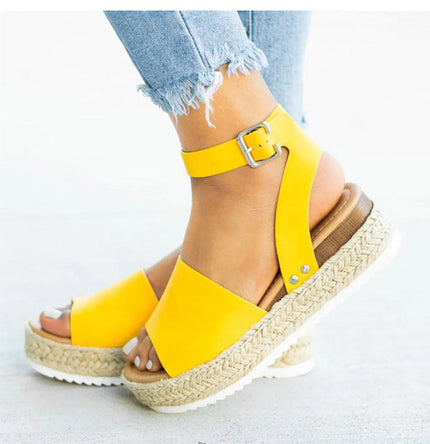 Comfortable Wedge Sandals Yellow Wedge Sandals