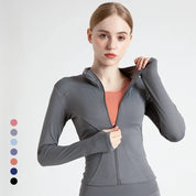 Nadine™ | Slim Fit Tracksuit Jacket Grey Jackets