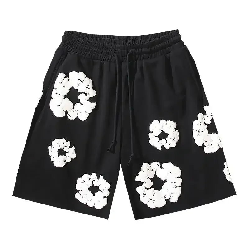 Denim Tears Floral Shorts Pant Black Shorts