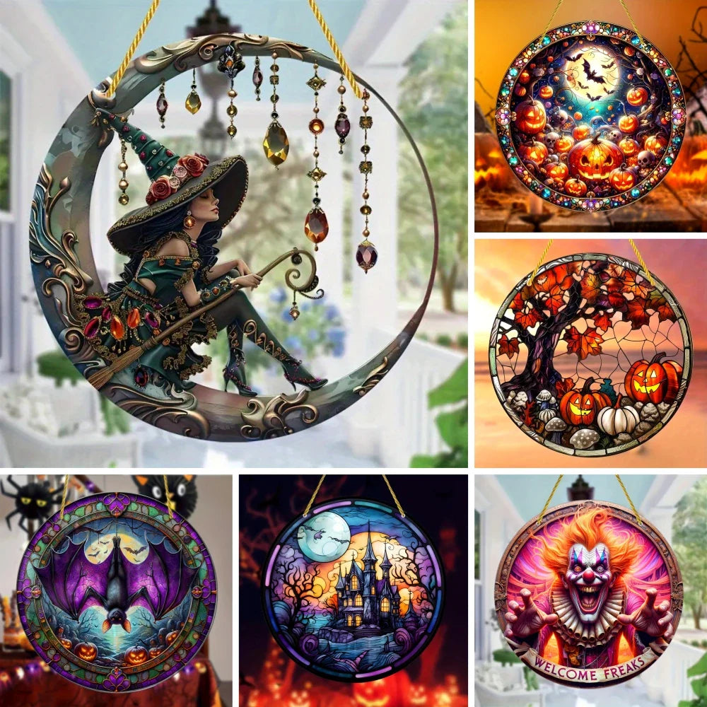 Halloween Witch Acrylic Suncatcher Halloween Decorations