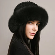 Siberian Aurora Knitted Mink Fur Hat – Luxurious & Timeless Warmth Black Elastic(54-62cm) Hats