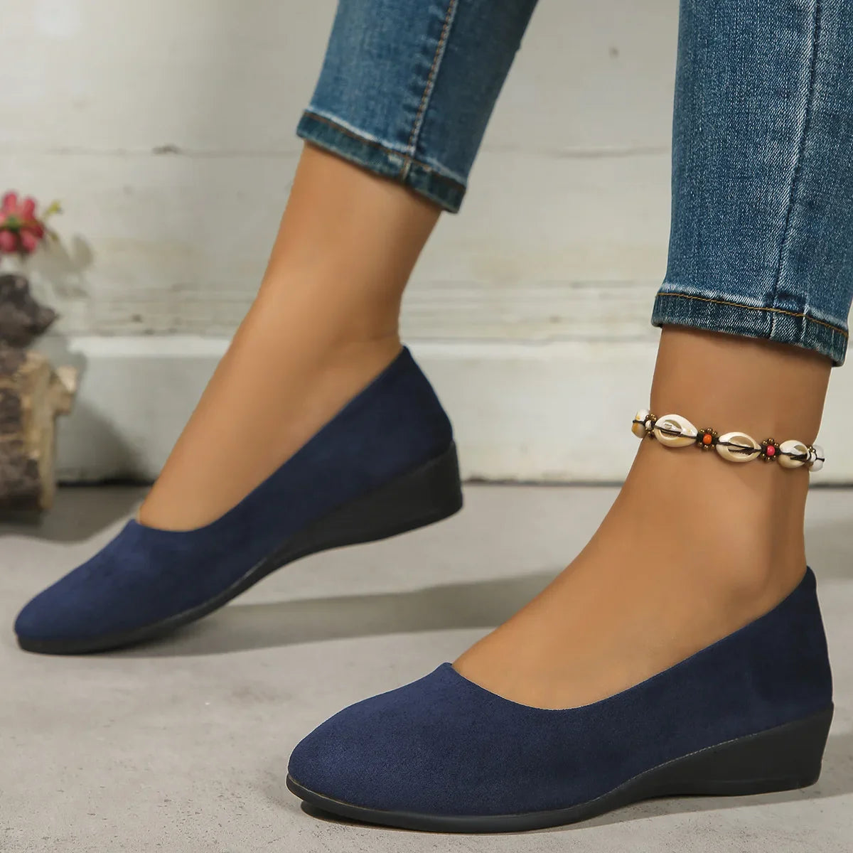 Marlis™ | Elegant Lightweight Non-slip Wedge Shoes Blue Shoes & Sandals