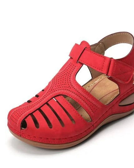 Woman Summer Vintage Orthopedic PU Leather Sandals Shoes & Sandals