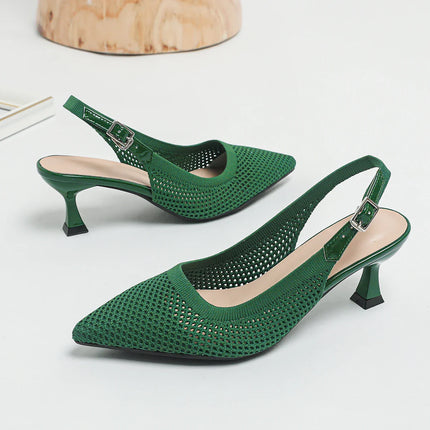 Maya | Elegant and Comfortable Mid-Heel Shoes Green Shoes & Sandals