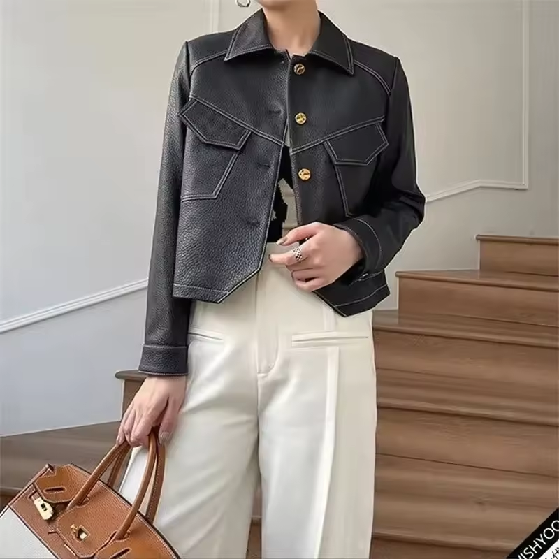 Women's Vintage Genuine Leather Jacket Leather Jacket