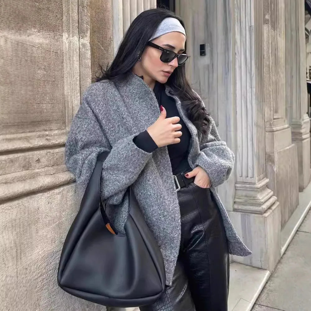 Versatile Thermal O-Neck Jacket GRAY Jacket & Coats