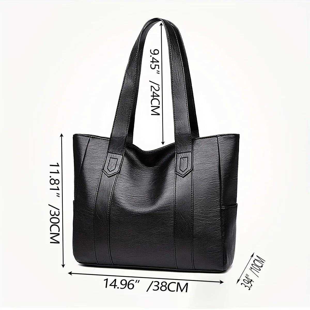 Vintage Large Capacity Vegan Tote Bag Tote Bags