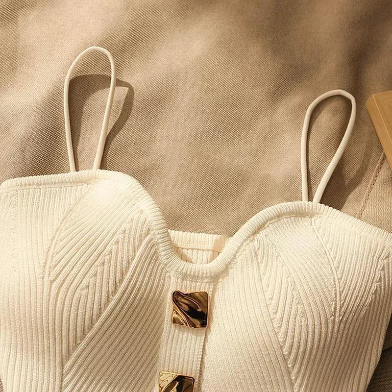 ALENA- Short Knit Top Tank Top