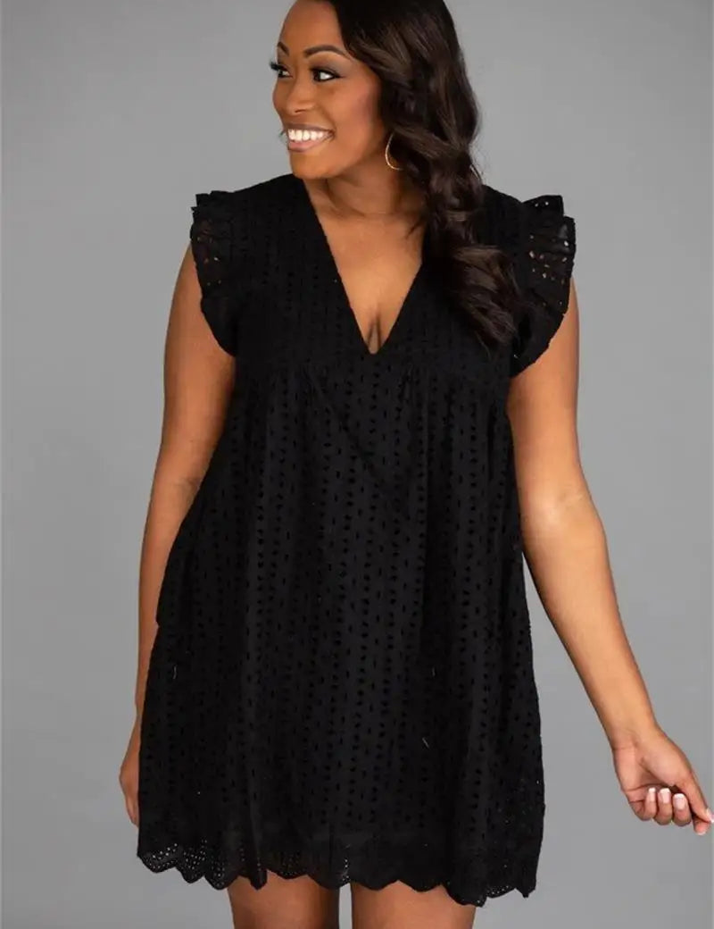 Divine™ | Luxury Lace Romper Dress Dresses