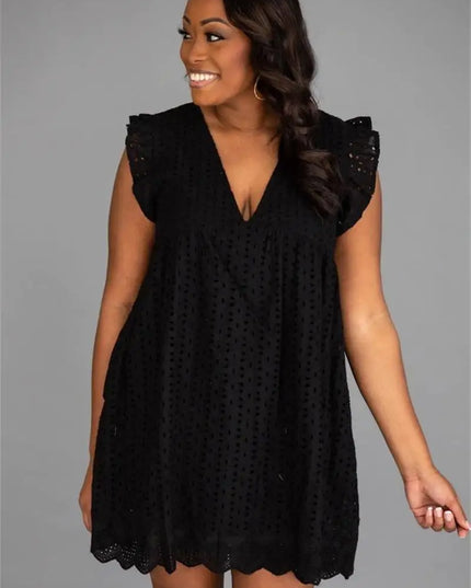 Divine™ | Luxury Lace Romper Dress Dresses