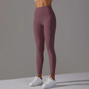 Sophia | Breathable Yoga Gym Leggings Red Merlot