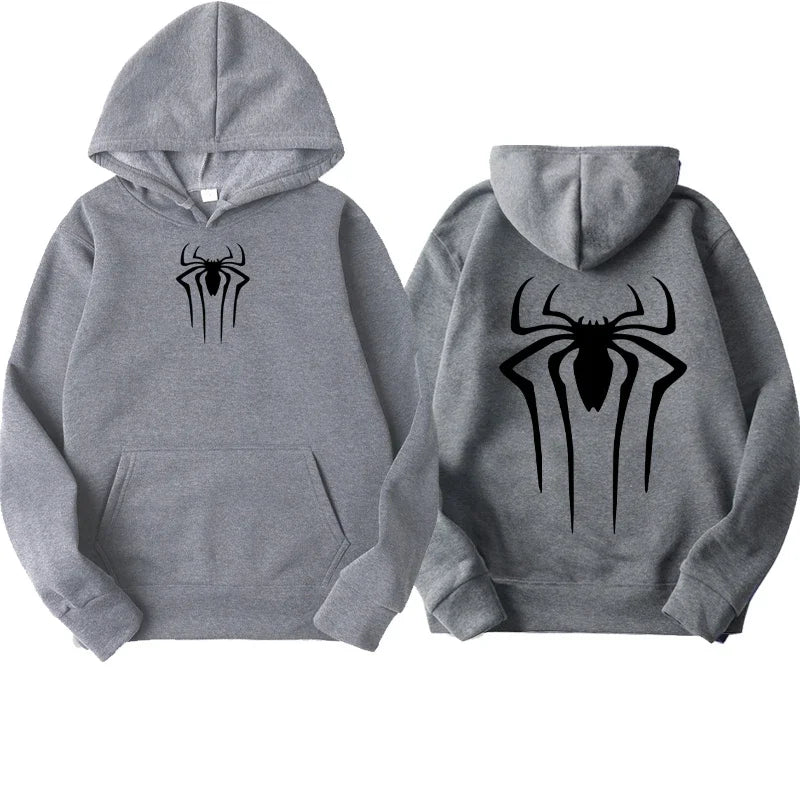 Spider Print Casual Hoodie 9 Hoodie