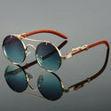 "Panther" Vintage Sunglasses – UV400 Unisex Retro Oval Eyewear Emerald Green Sunglasses