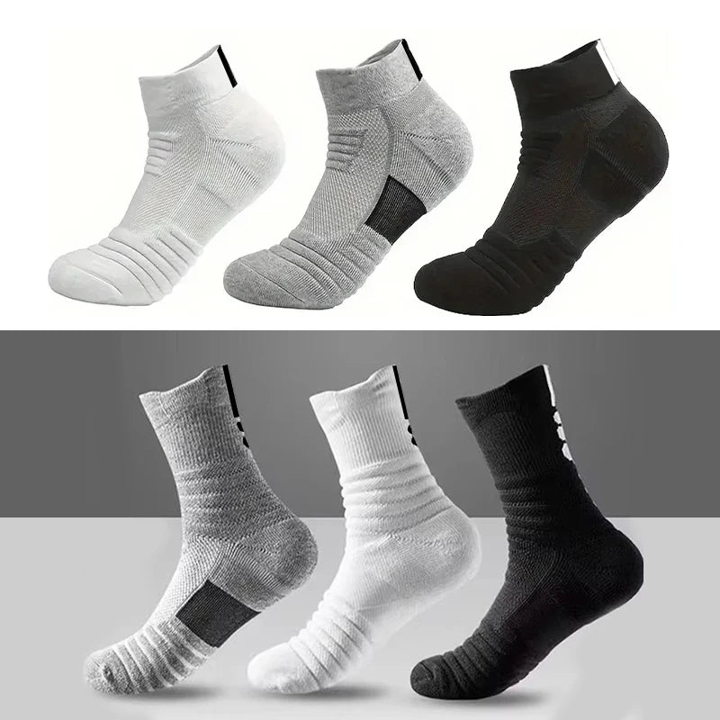 Men’s Anti-Slip Cotton Sports Socks – Breathable, Odor-Free Men's Accessories