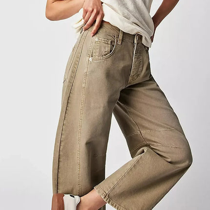 Ruby Wide leg Jeans Beige