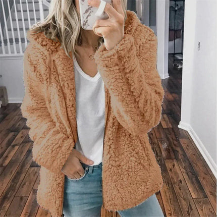 Emilia- Women's Winter Hoodie Brown Hoodie