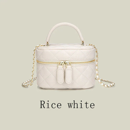 Octavia™ | Mini Quilted Handbag Rice White Bag