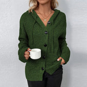 Women’s Knit Hooded Cardigan Cardigan