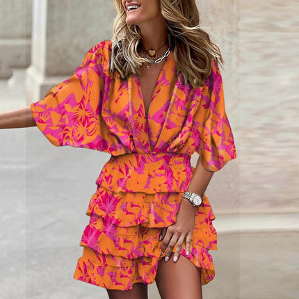 Ianthe | Ruffle Dress Orange Dresses
