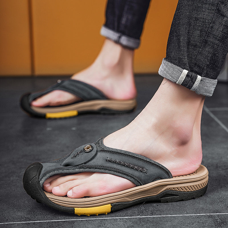 Samuel - Orthopedic Protective Toe Flip-flops Grey Shoes